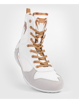 Top Choice Venum Elite Boxing Shoes - White/Gold Immediate Availability