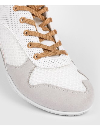 Top Choice Venum Elite Boxing Shoes - White/Gold Immediate Availability