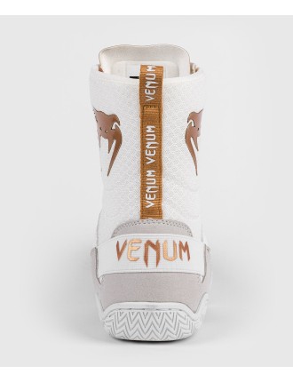 Top Choice Venum Elite Boxing Shoes - White/Gold Immediate Availability