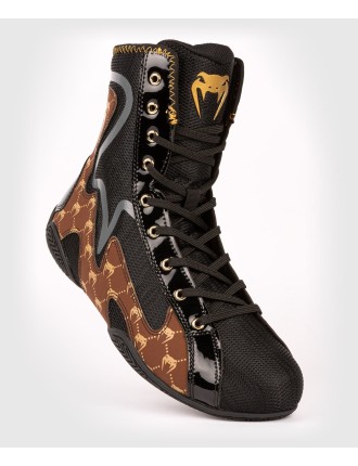 Top Choice Venum Elite Evo Monogram Boxing Shoes ﾨC Black/Brown Just Launched