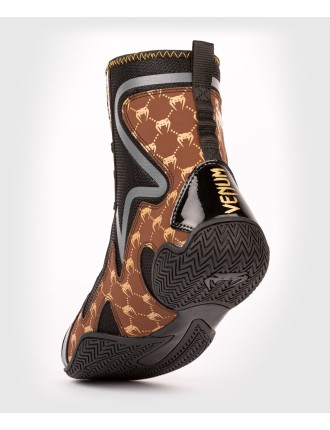 Top Choice Venum Elite Evo Monogram Boxing Shoes ﾨC Black/Brown Just Launched