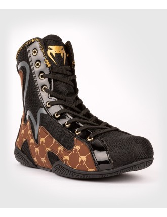 Top Choice Venum Elite Evo Monogram Boxing Shoes ﾨC Black/Brown Just Launched