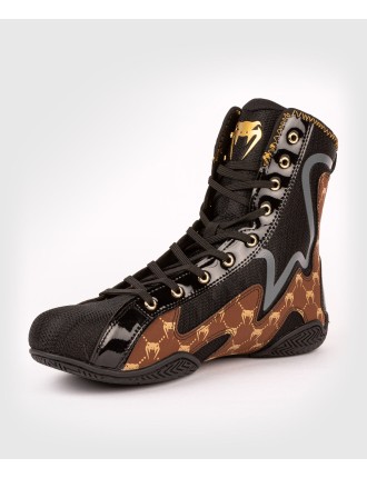 Top Choice Venum Elite Evo Monogram Boxing Shoes ﾨC Black/Brown Just Launched