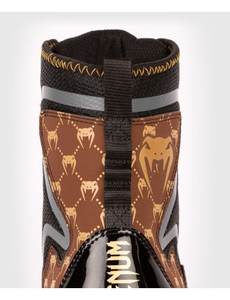 Top Choice Venum Elite Evo Monogram Boxing Shoes ﾨC Black/Brown Just Launched