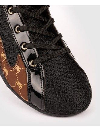 Top Choice Venum Elite Evo Monogram Boxing Shoes ﾨC Black/Brown Just Launched