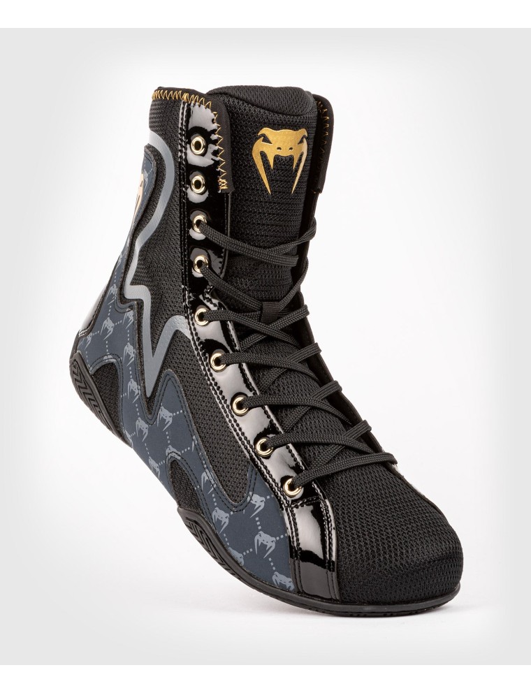 Top Choice Venum Elite Evo Monogram Boxing Shoes ﾨC Black/Navy Blue New Collection