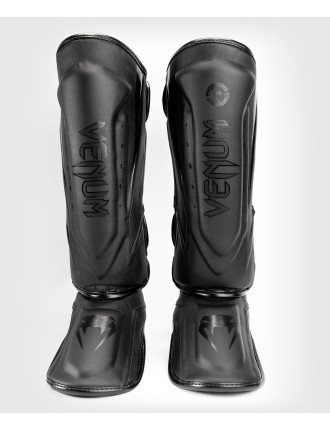 Top Choice Venum Elite Evo Shin Guards - Black/Black New Stock