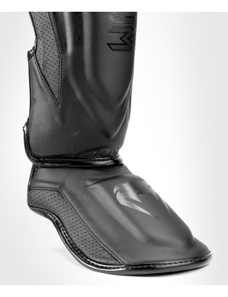 Top Choice Venum Elite Evo Shin Guards - Black/Black New Stock