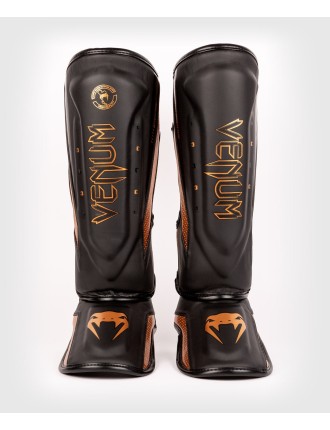 Top Choice Venum Elite Evo Shinguards - Black/Bronze Just In