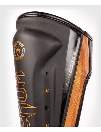 Top Choice Venum Elite Evo Shinguards - Black/Bronze Just In