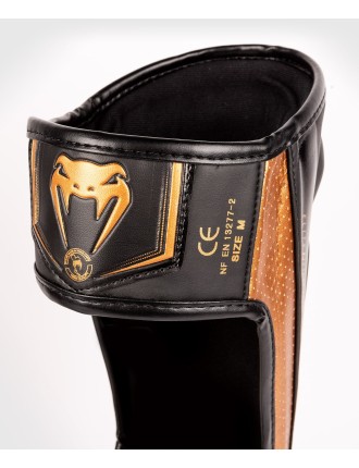 Top Choice Venum Elite Evo Shinguards - Black/Bronze Just In