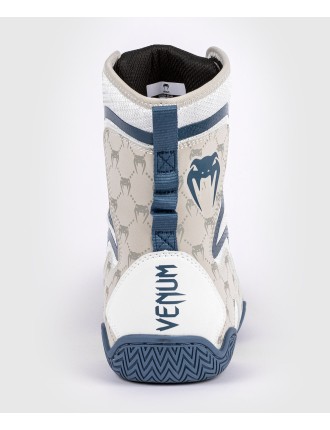 Top Choice Venum Elite Evo Monogram Boxing Shoes - White/Blue New Release