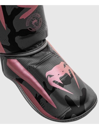 Top Choice Venum Elite Shin Guards - Black/Pink Gold Fresh Release