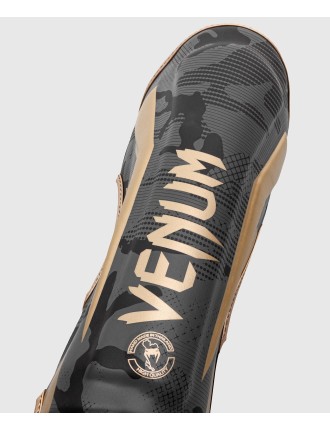 Top Choice Venum Elite Shin Guards - Dark camo/Gold Limited Stock