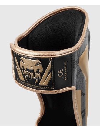 Top Choice Venum Elite Shin Guards - Dark camo/Gold Limited Stock