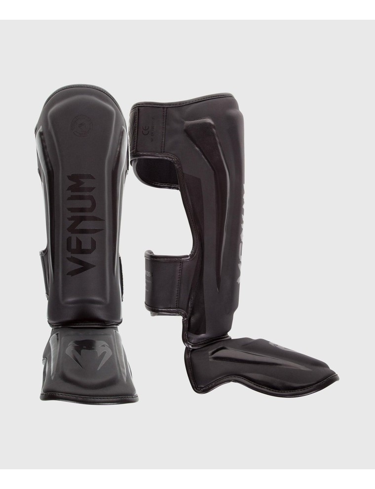 Top Choice Venum Elite Standup Shin Guards - Matte/Black Limited Stock