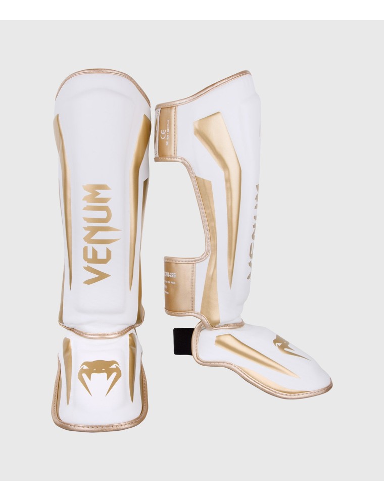 Top Choice Venum Elite Standup Shin guards - White/Gold