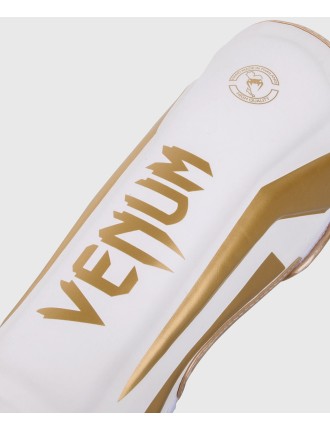 Top Choice Venum Elite Standup Shin guards - White/Gold