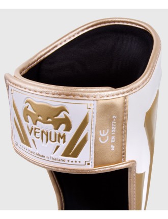 Top Choice Venum Elite Standup Shin guards - White/Gold