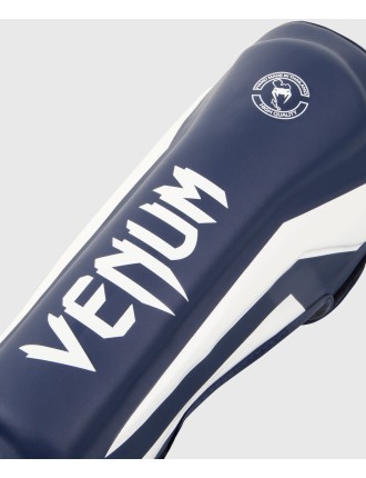 Top Choice Venum Elite Standup Shin guards - White/Navy Blue Hot New Item