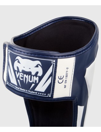 Top Choice Venum Elite Standup Shin guards - White/Navy Blue Hot New Item