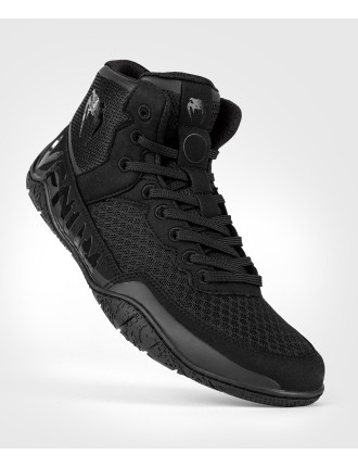 Top Choice Venum Elite Wrestling Shoes - Black/Black In Stock