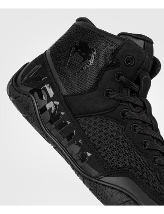 Top Choice Venum Elite Wrestling Shoes - Black/Black In Stock