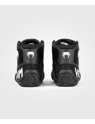 Top Choice Venum Elite Wrestling Shoes - Black/White Latest Edition