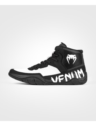 Top Choice Venum Elite Wrestling Shoes - Black/White Latest Edition