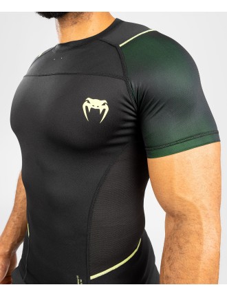 Top Choice Venum Fusion 2.0  Men Rashguard - Short Sleeves - Black/Yellow Just Launched