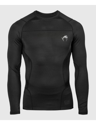 Top Choice Venum G-Fit Rashguard - Long Sleeves - Black Ready for Shipment