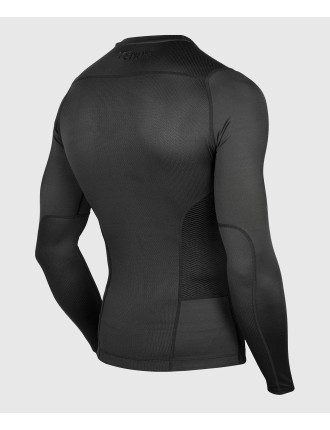 Top Choice Venum G-Fit Rashguard - Long Sleeves - Black Ready for Shipment