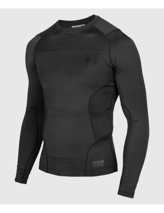 Top Choice Venum G-Fit Rashguard - Long Sleeves - Black Ready for Shipment