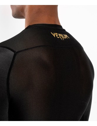 Top Choice Venum G-Fit Rashguard - Long Sleeves - Black/Gold Latest Edition