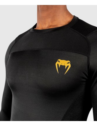 Top Choice Venum G-Fit Rashguard - Long Sleeves - Black/Gold Latest Edition