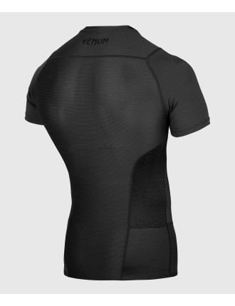 Top Choice Venum G-Fit Rashguard - Short Sleeves - Black On Hand Now