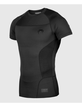 Top Choice Venum G-Fit Rashguard - Short Sleeves - Black On Hand Now