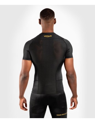 Top Choice Venum G-Fit Rashguard - Short Sleeves - Black/Gold Fresh Release