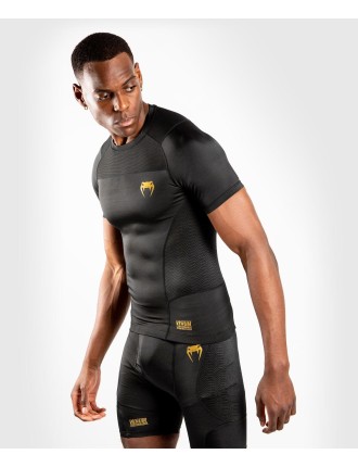 Top Choice Venum G-Fit Rashguard - Short Sleeves - Black/Gold Fresh Release