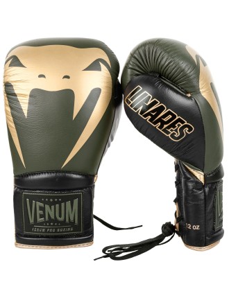 Top Choice Venum Giant 2.0 Pro Boxing Gloves Linares Edition - With Laces - Khaki/Black/Gold Fresh Release