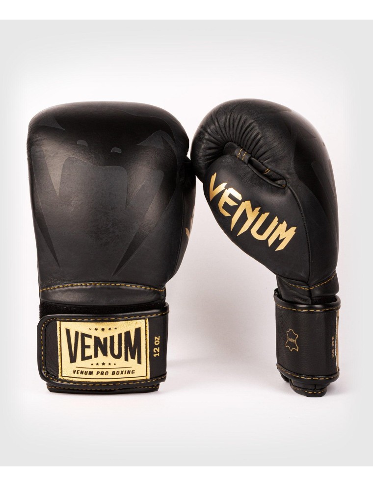 Top Choice Venum Giant 2.0 Pro Boxing Gloves Velcro - Black/Black-Gold Limited Stock