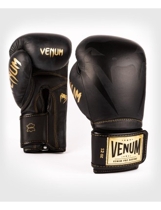 Top Choice Venum Giant 2.0 Pro Boxing Gloves Velcro - Black/Black-Gold Limited Stock