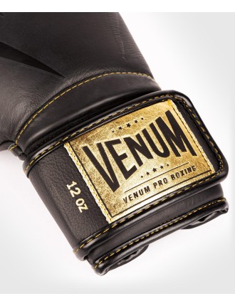 Top Choice Venum Giant 2.0 Pro Boxing Gloves Velcro - Black/Black-Gold Limited Stock