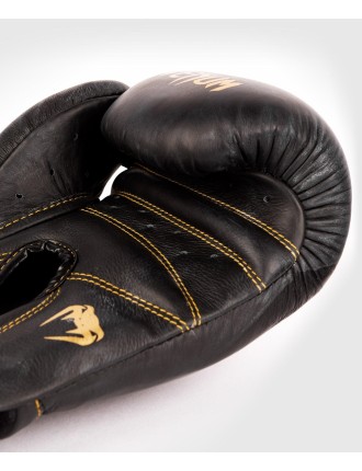 Top Choice Venum Giant 2.0 Pro Boxing Gloves Velcro - Black/Black-Gold Limited Stock