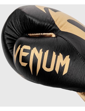 Top Choice Venum Giant 2.0 Pro Boxing Gloves - With Laces - Black/Gold New Collection