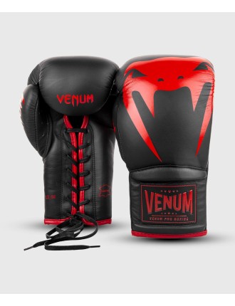 Top Choice Venum Giant 2.0 Pro Boxing Gloves - With Laces - Black/Red New Stock