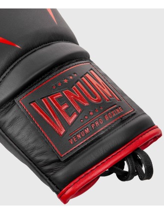 Top Choice Venum Giant 2.0 Pro Boxing Gloves - With Laces - Black/Red New Stock