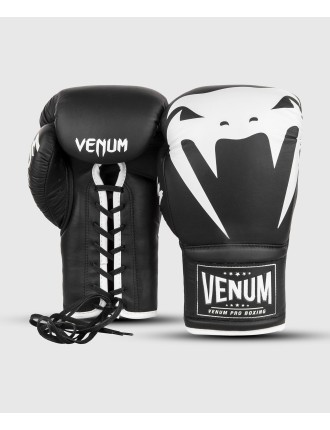 Top Choice Venum Giant 2.0 Pro Boxing Gloves - With Laces - Black/White Just In