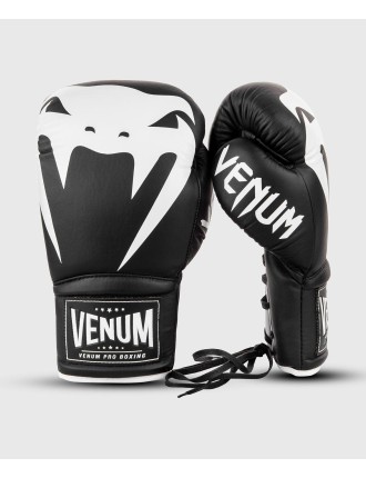 Top Choice Venum Giant 2.0 Pro Boxing Gloves - With Laces - Black/White In Stock