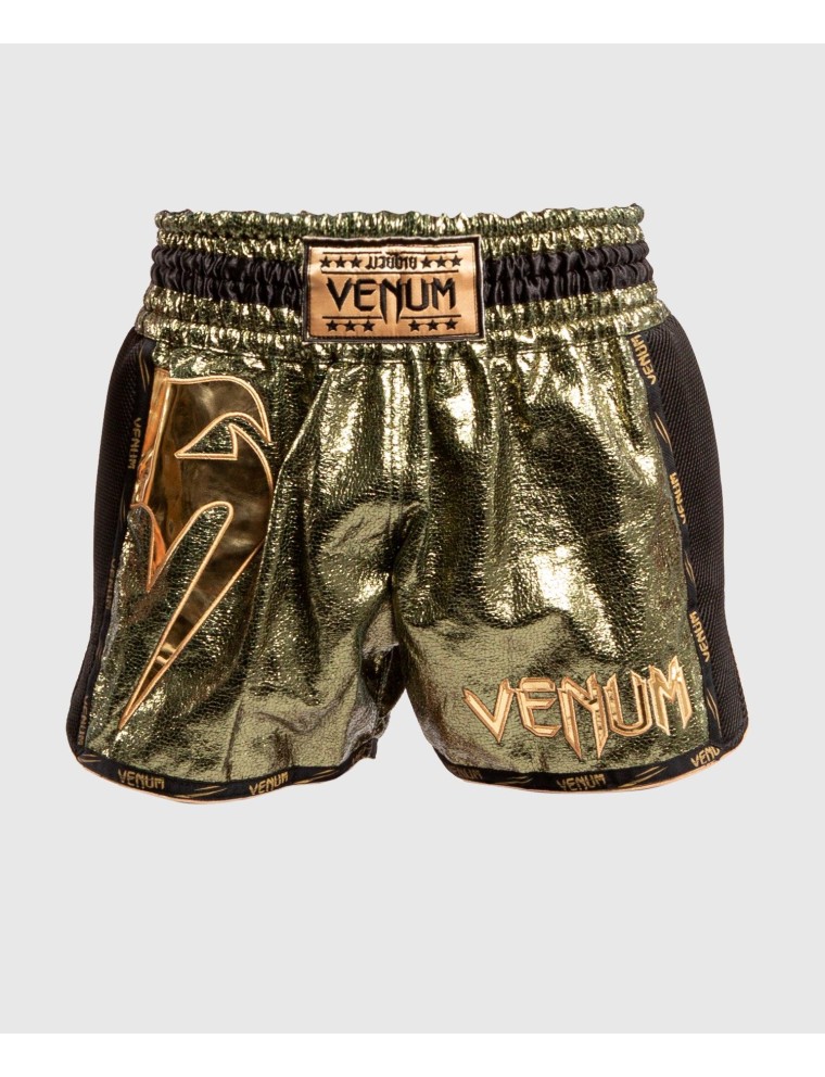 Top Choice Venum Giant Foil Muay Thai Shorts - Khaki/Gold New Collection